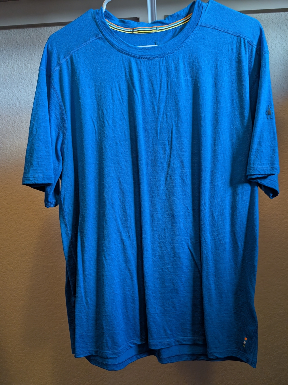 Smartwool Men's Short Sleeve Crew Tee in Bright Blue